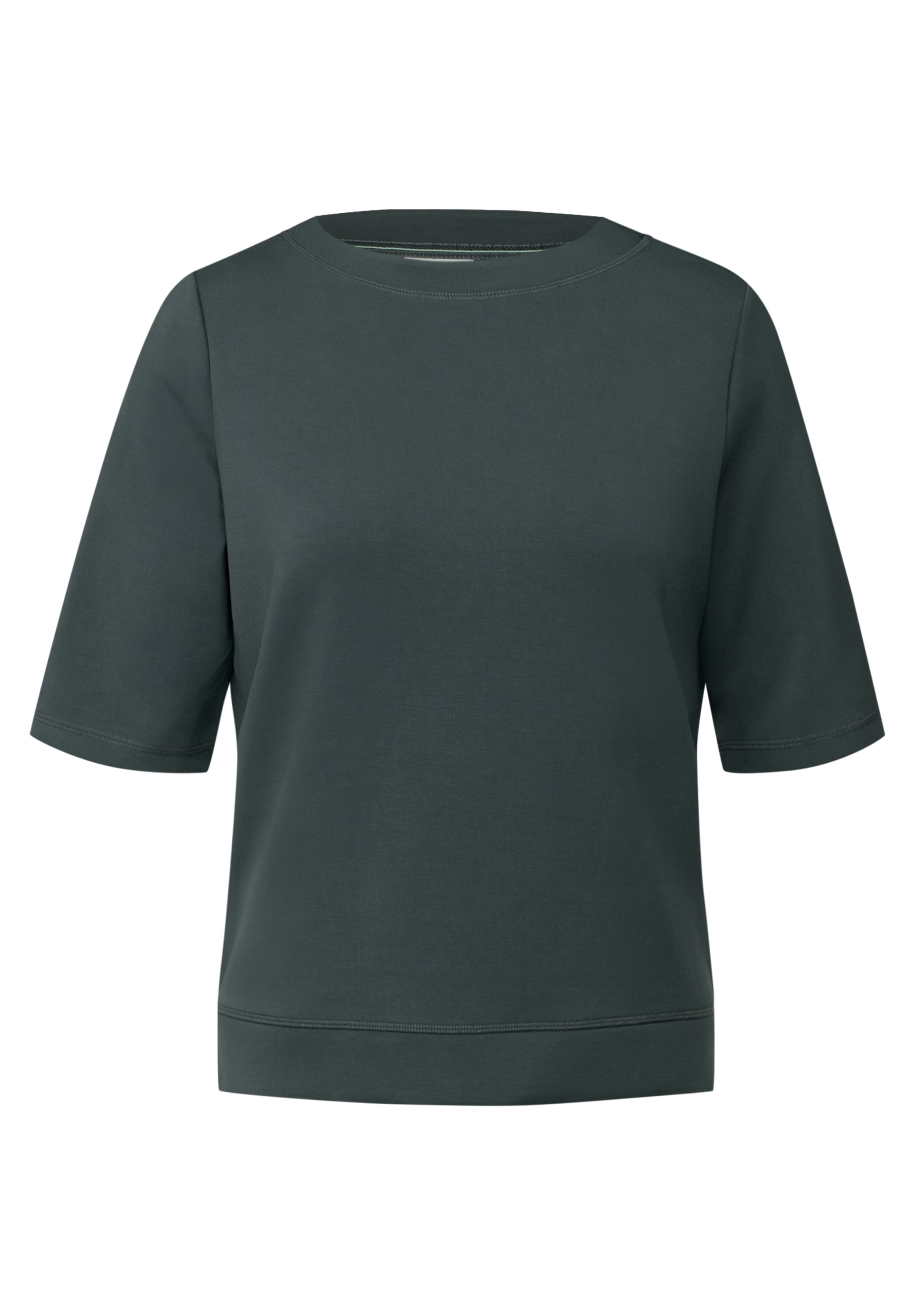 CECIL Kurzarm Sweatshirt Damen slate khaki