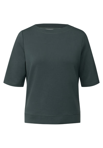 CECIL Kurzarm Sweatshirt Damen slate khaki