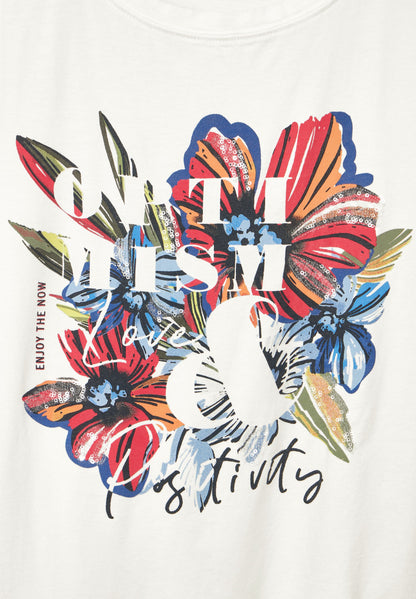 CECIL Damen T-Shirt XL Tropical Flower Print