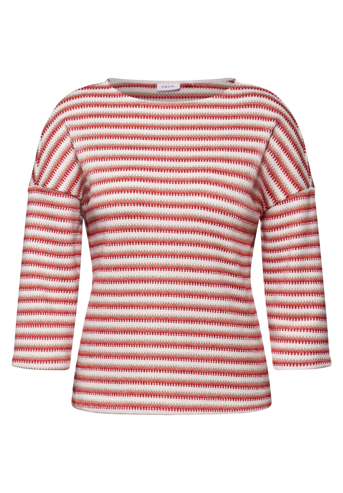 CECIL Gestreiftes Shirt Damen Modischer Strick-Look