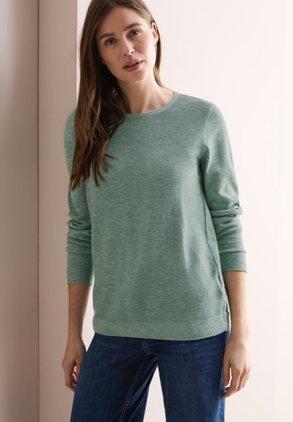 CECIL Strickpullover Damen Baumwollmix Langarm