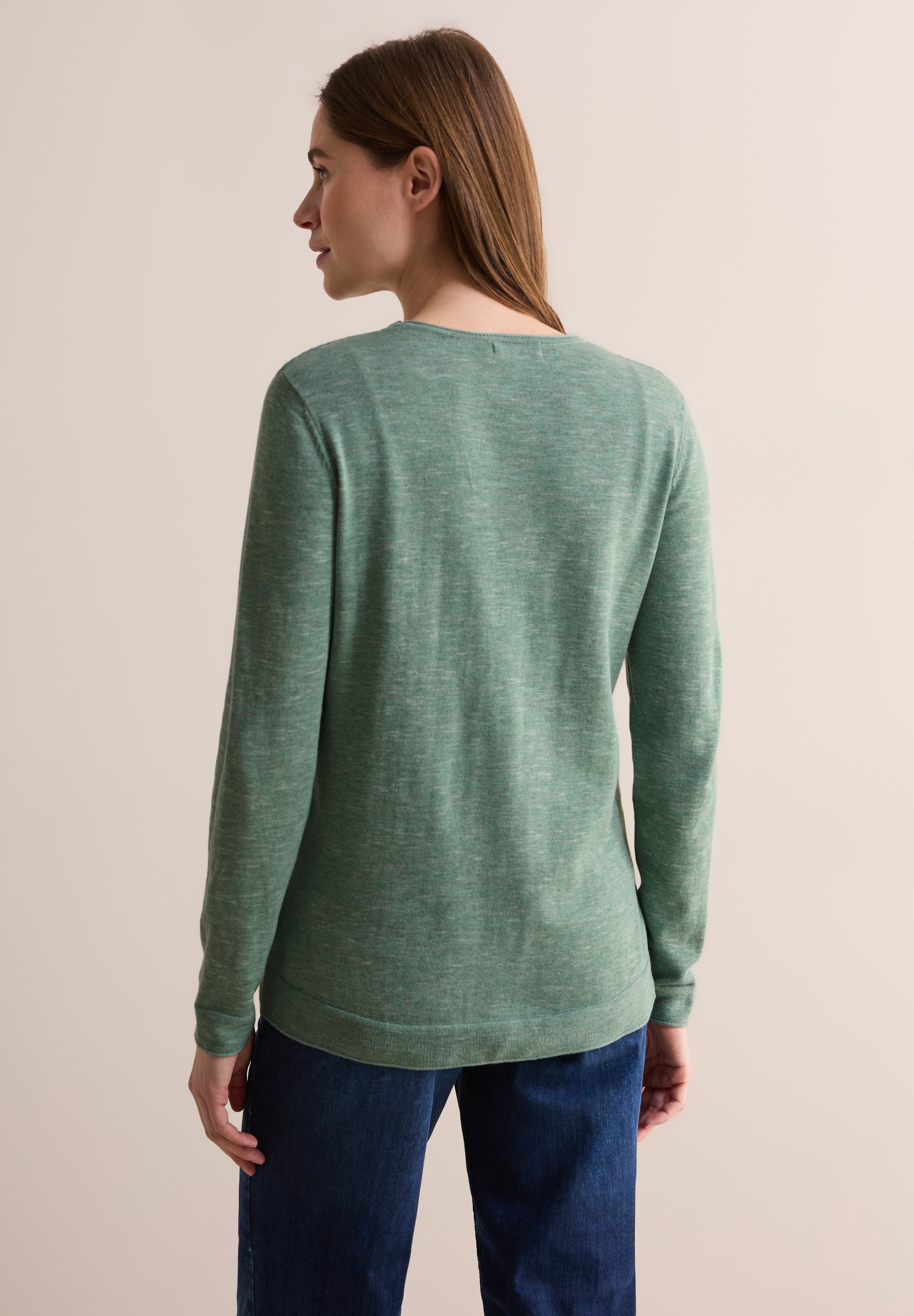 CECIL Strickpullover Damen Baumwollmix Langarm