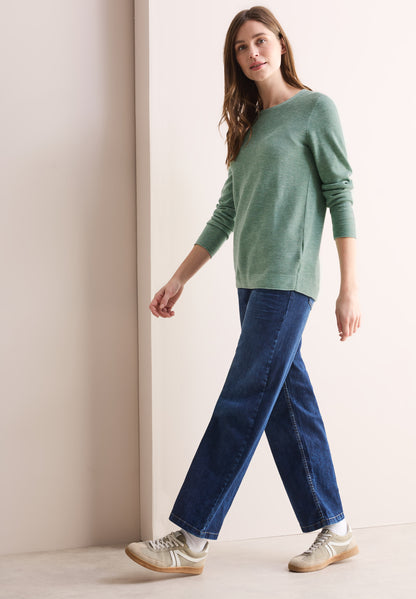 CECIL Strickpullover Damen Baumwollmix Langarm