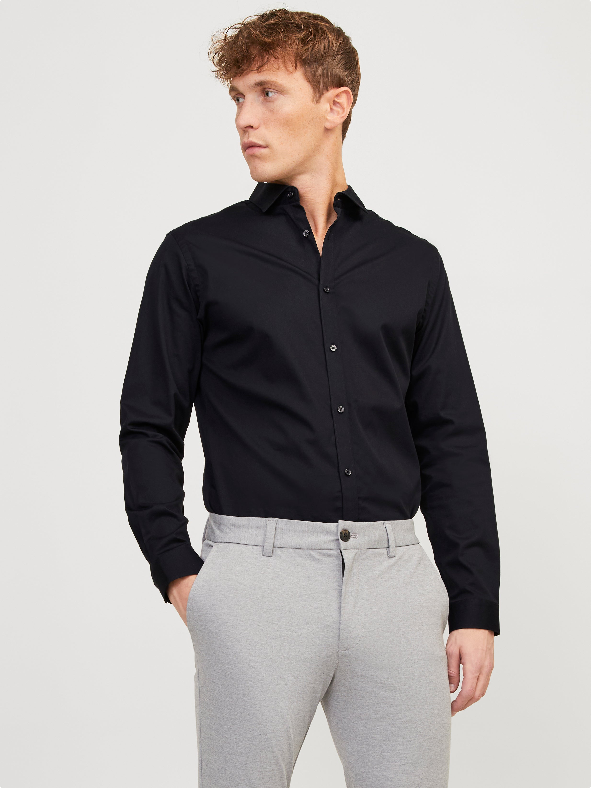 Bestseller Oberhemd Slim Fit Herren Langarm Baumwolle