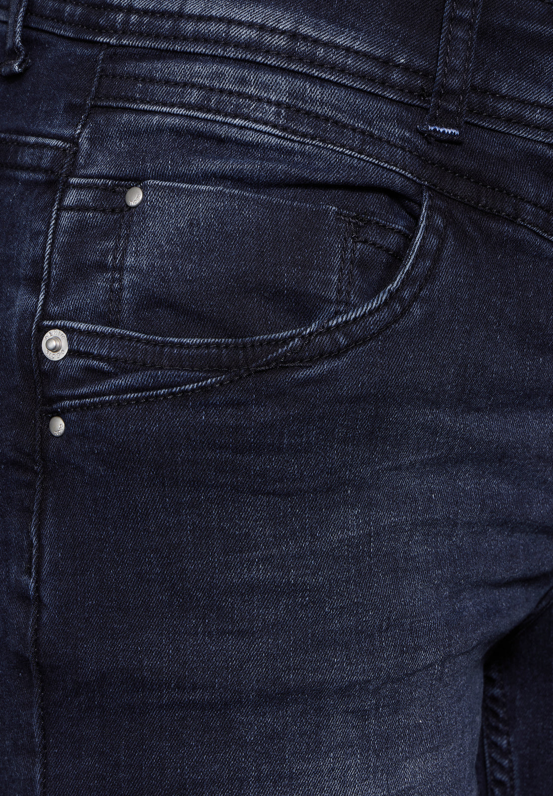 CECIL Jeans Scarlett Damen Mid Waist Slim Fit Denim blau
