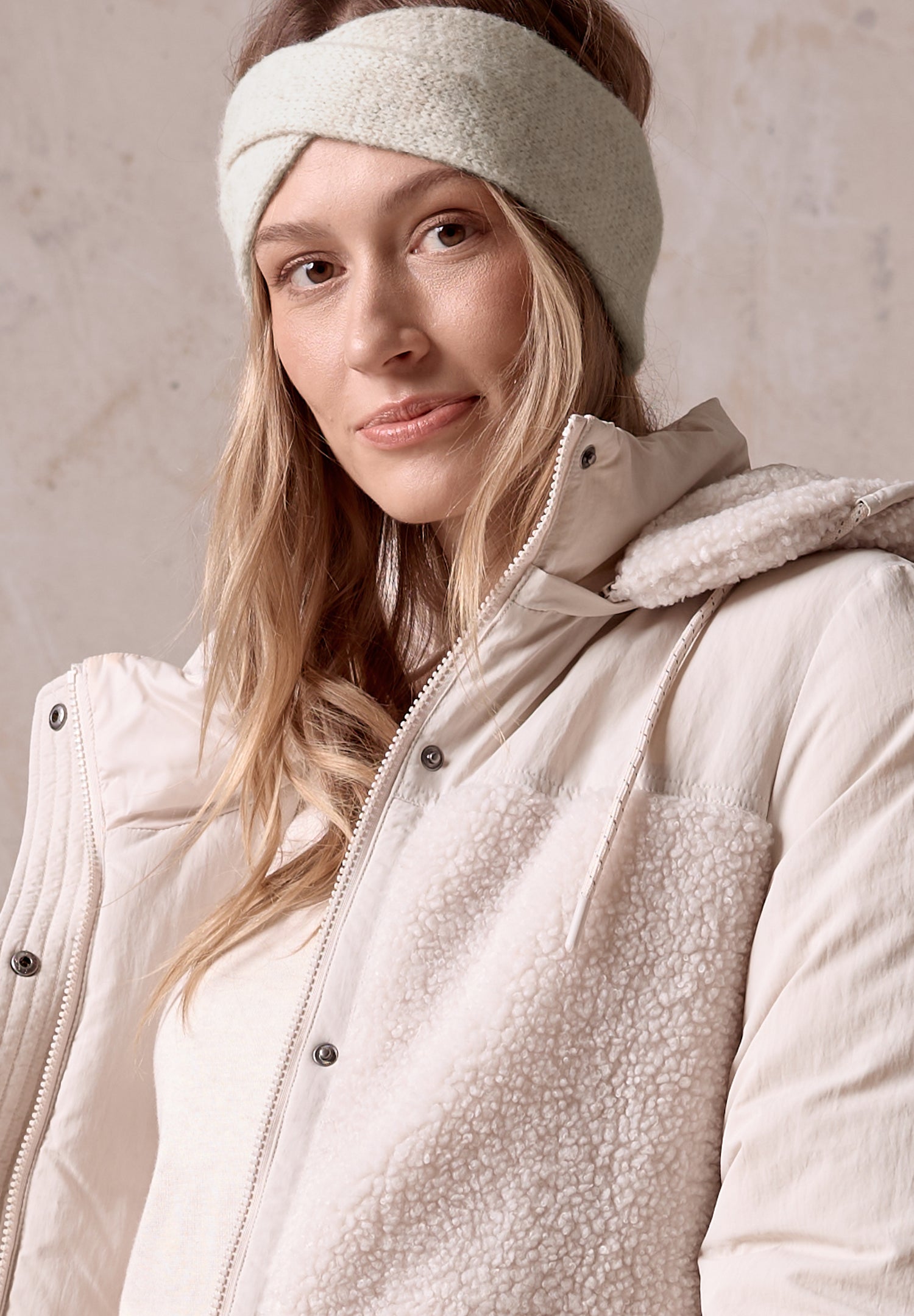 CECIL Stirnband Damen Melange-Optik Grau
