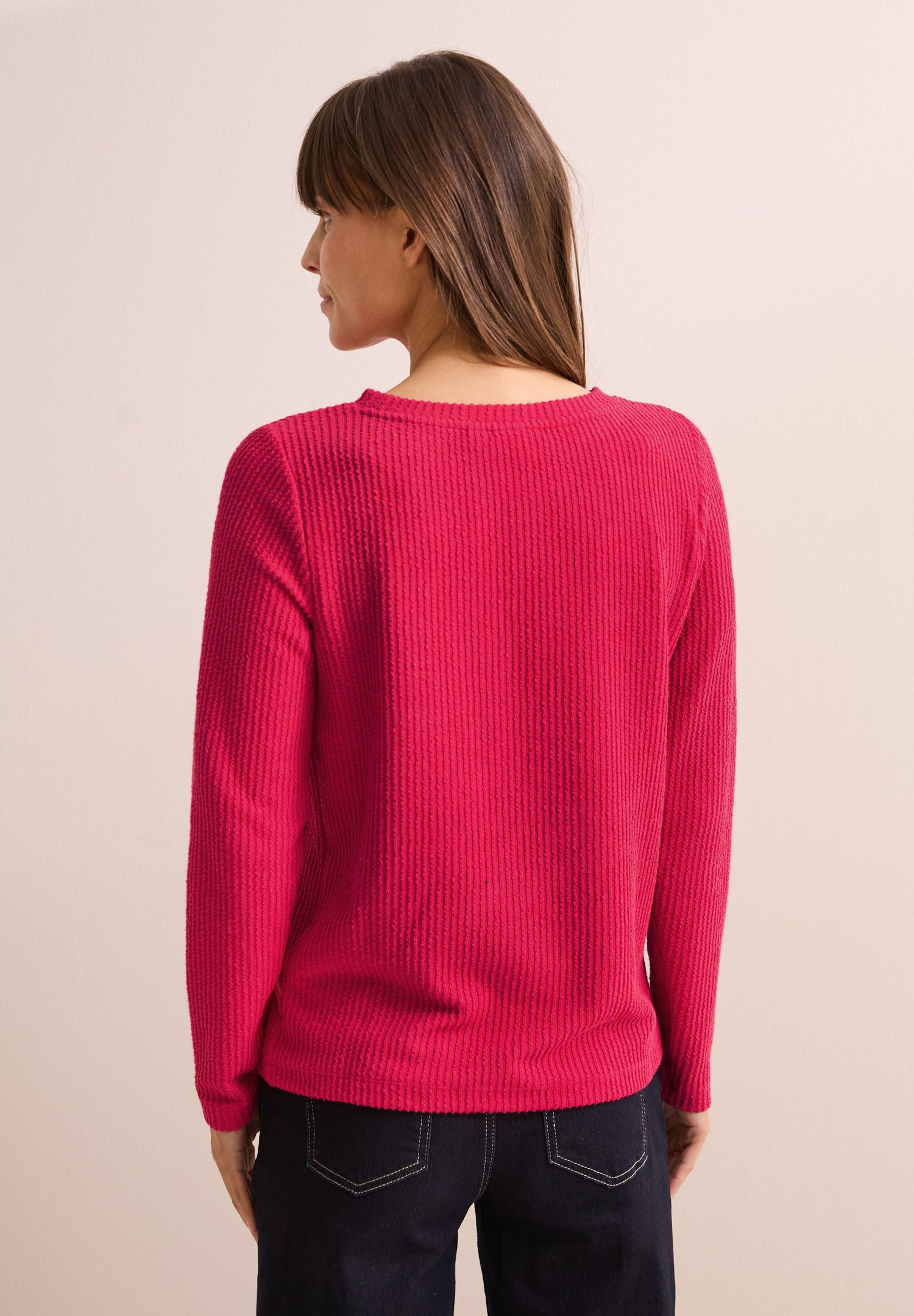 CECIL Strukturshirt Damen Softe Struktur Langarm