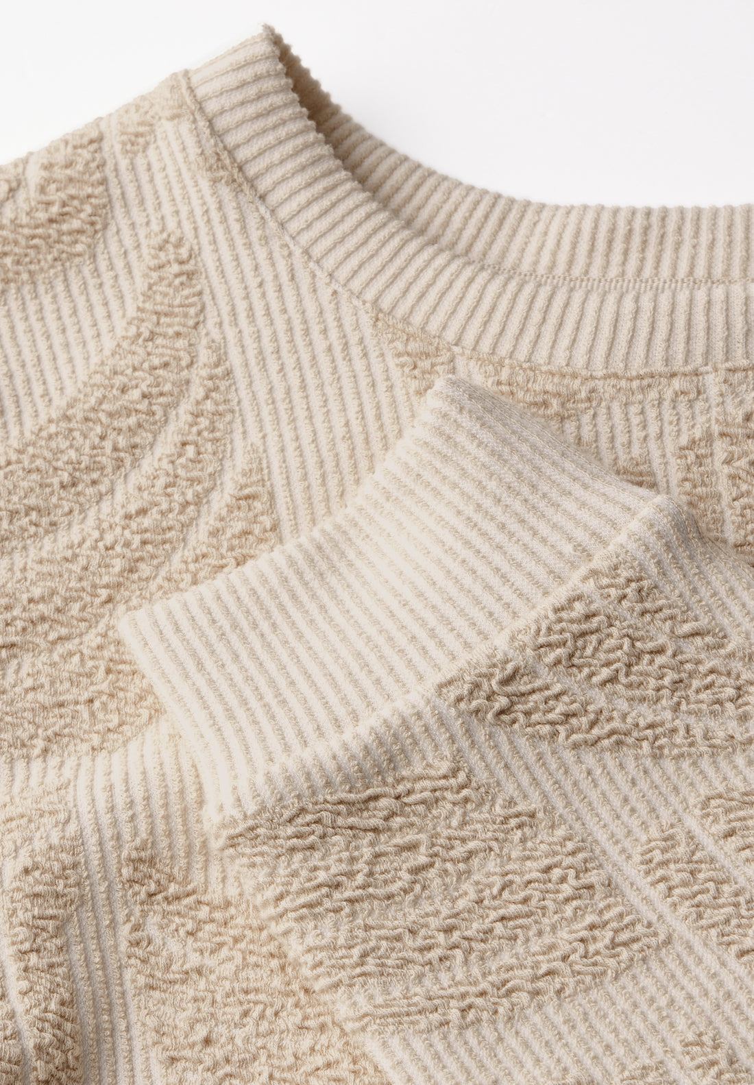 CECIL Jacquard Strukturshirt Damen Langarm Baumwollmix Stretch