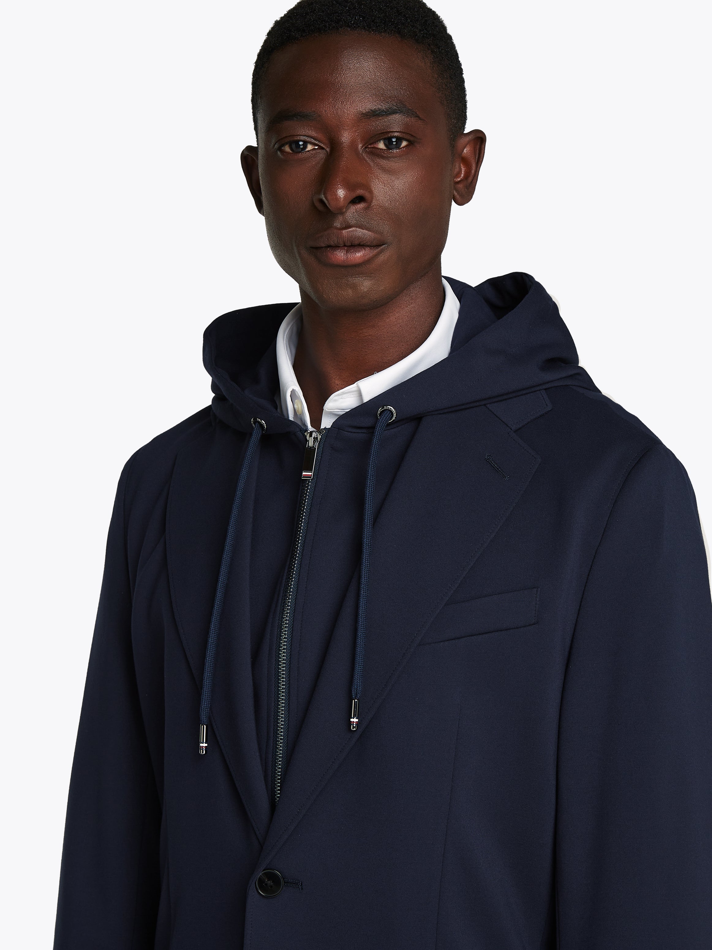 Tommy Hilfiger Herren Hybrid-Blazer mit Kapuzeneinsatz
