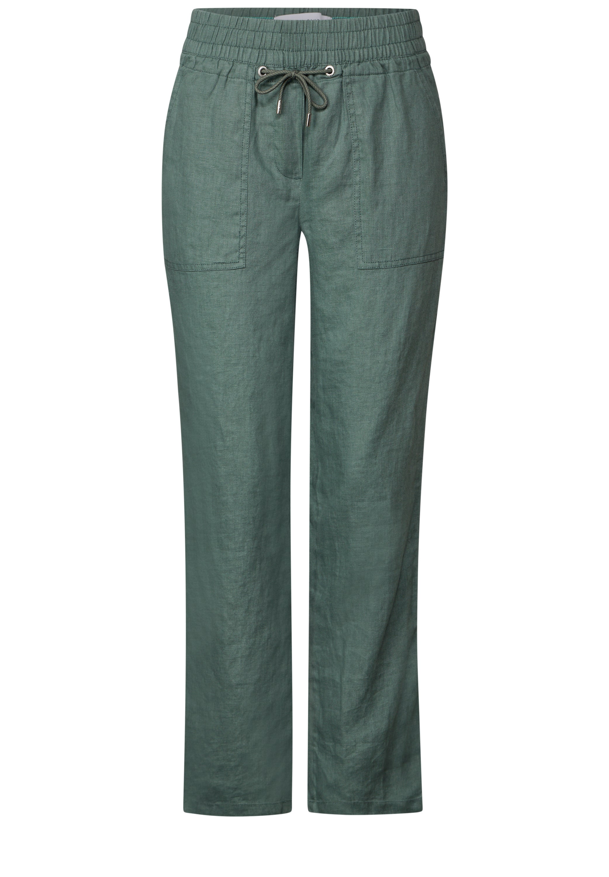 CECIL Leinenhose Damen Casual Fit Mid Waist Slim Legs