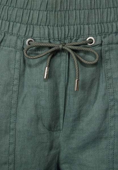 CECIL Leinenhose Damen Casual Fit Mid Waist Slim Legs
