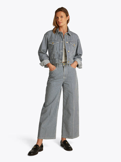 Tommy Hilfiger Damen Jeansjacke Gestreift