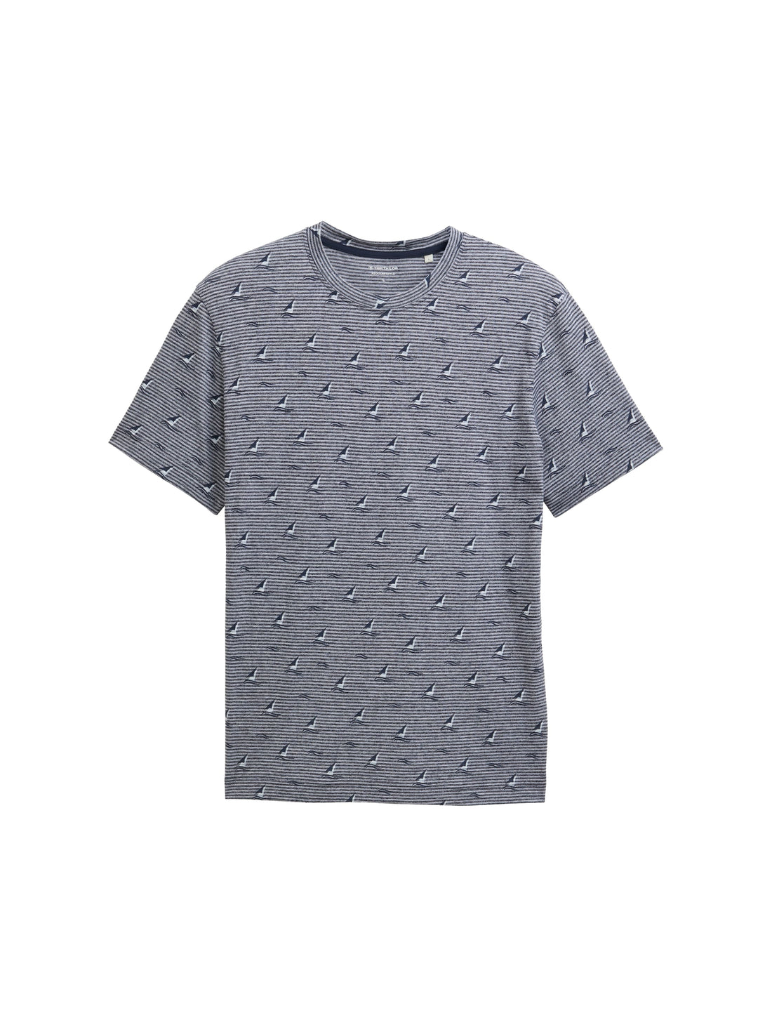 Tom Tailor Denim Gemustertes T-Shirt aus Single-Jersey-Stoff für Männer