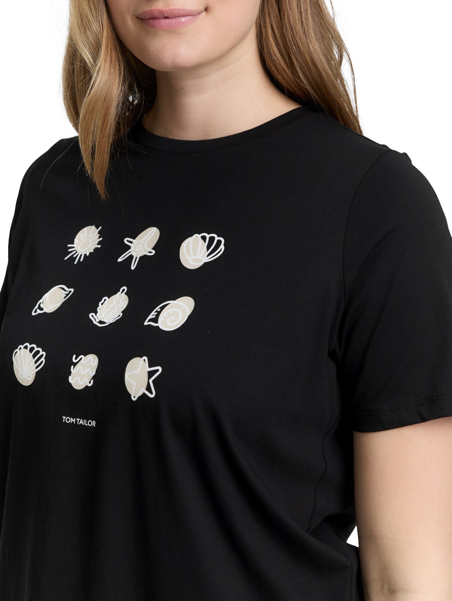 Tom Tailor Denim T-Shirt Erwachsene Weiblich mit Meeresmotiv Print