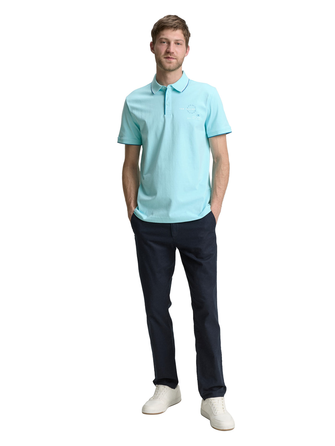 Tom Tailor Denim Polohemd Erwachsene Männlich Logo-Print