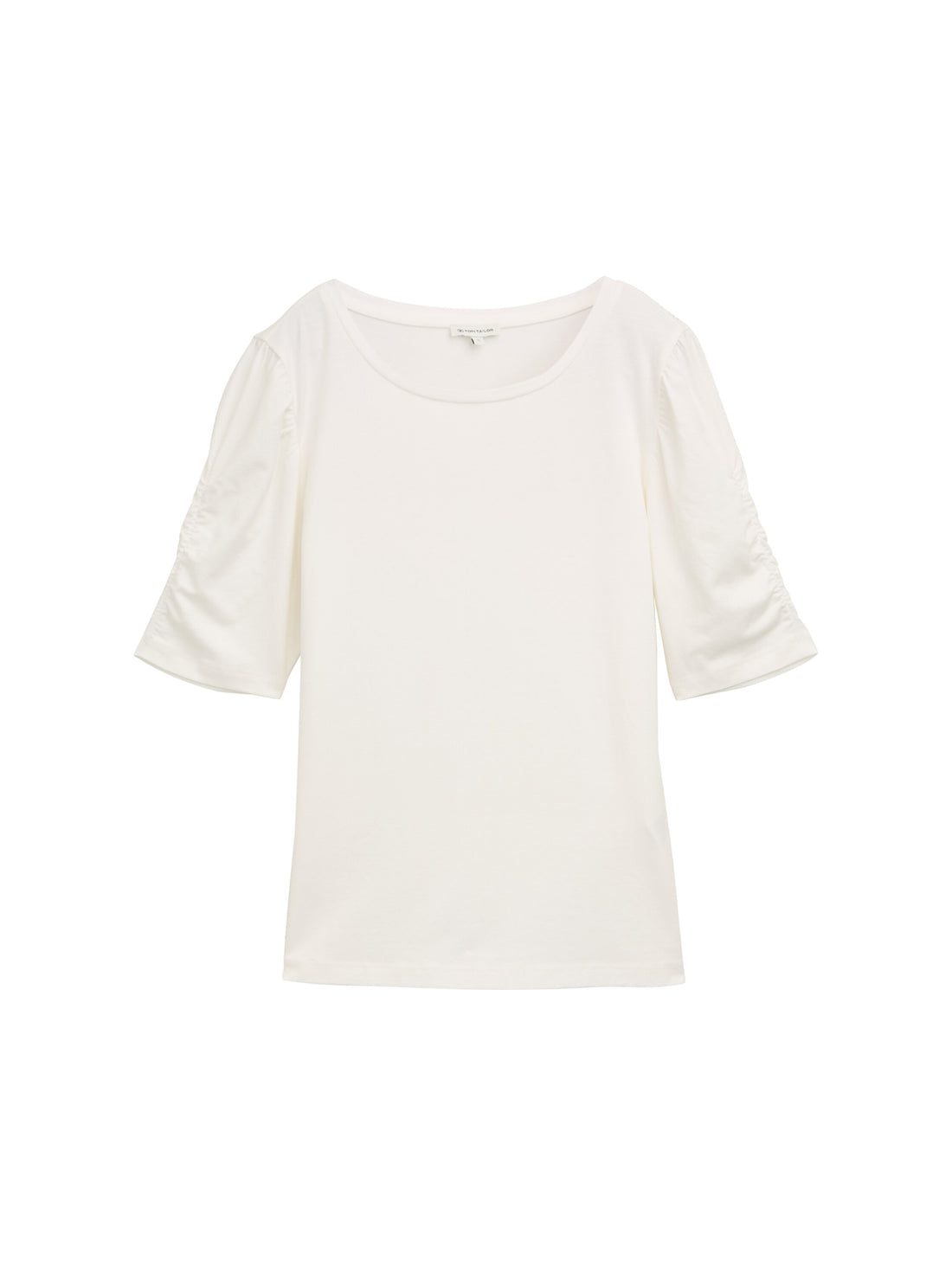 Tom Tailor Denim T-Shirt Damen mit gerafften Ärmeln