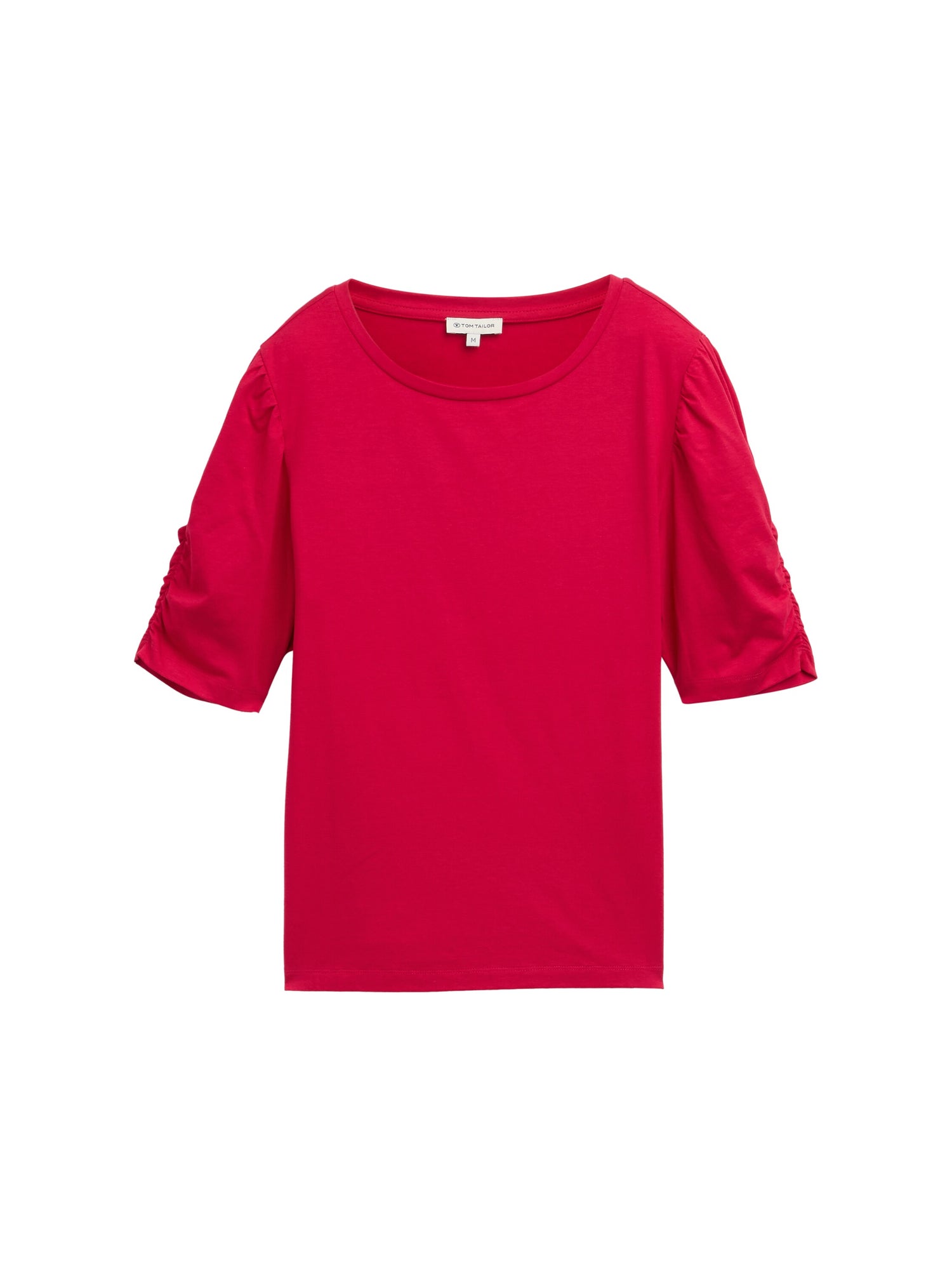 Tom Tailor Denim T-Shirt Damen mit gerafften Ärmeln