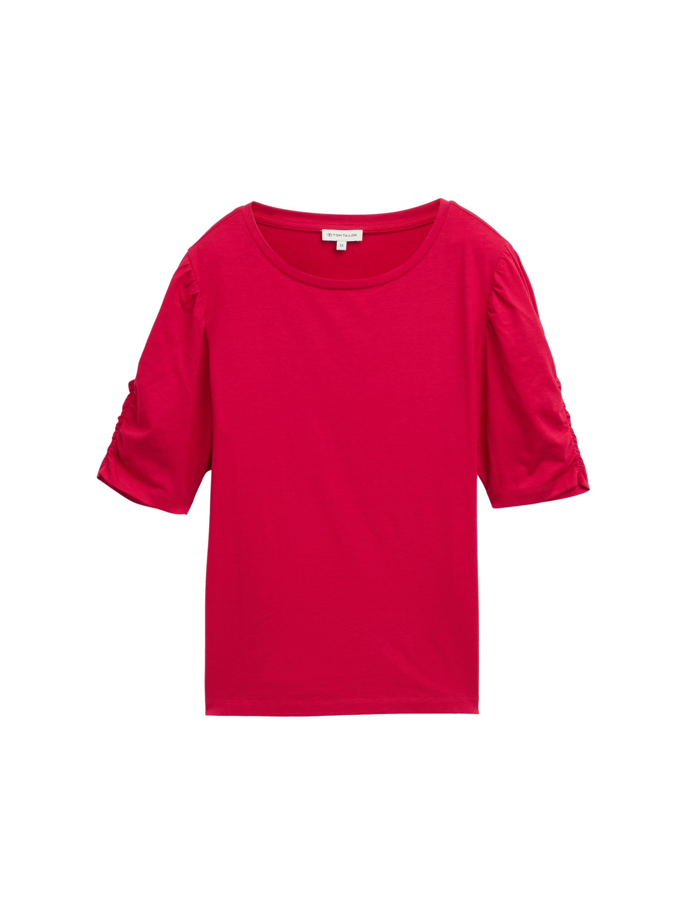 Tom Tailor Denim T-Shirt Damen mit gerafften Ärmeln