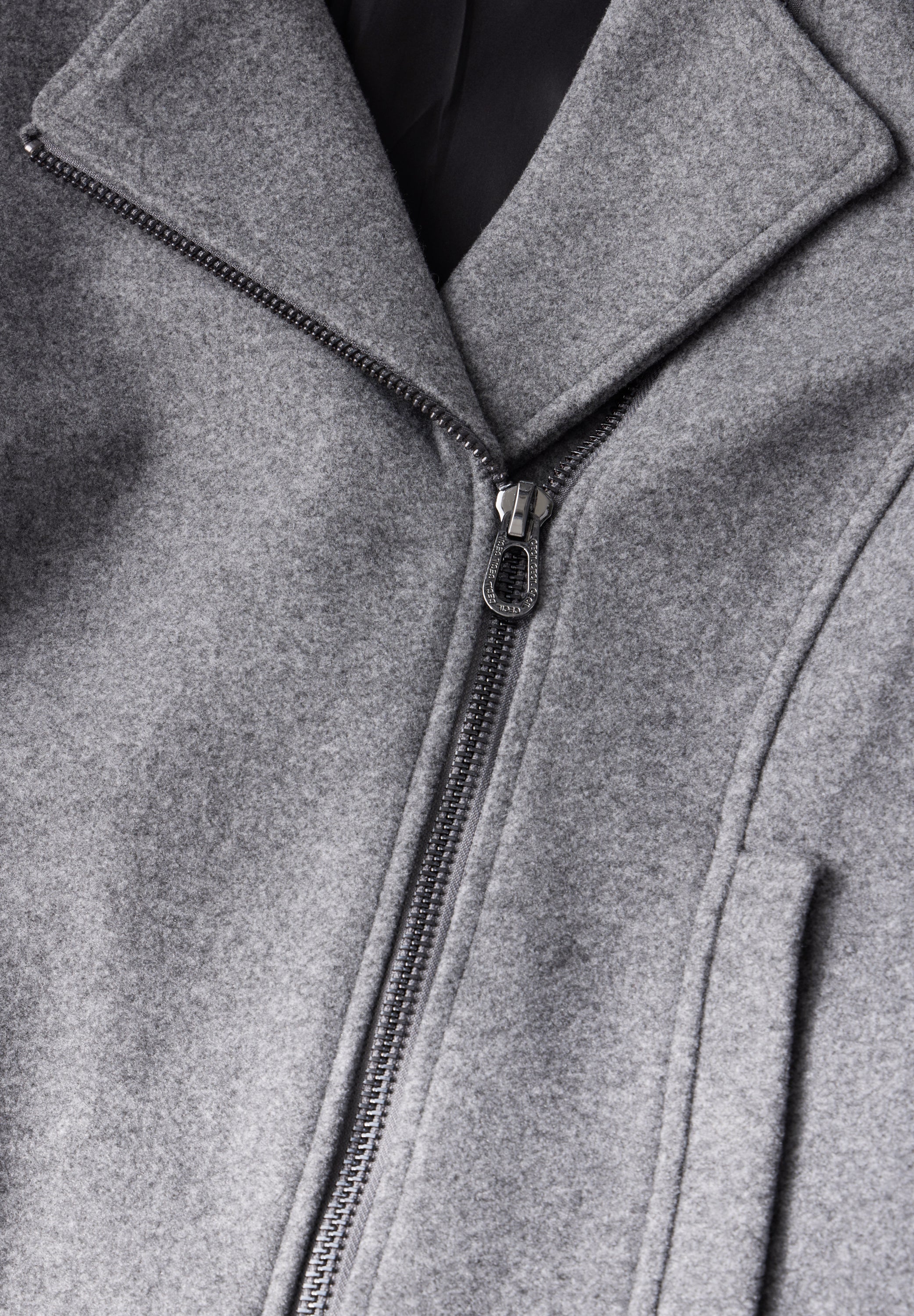 CECIL Bikerjacke in Woll-Optik Damen Schwarz
