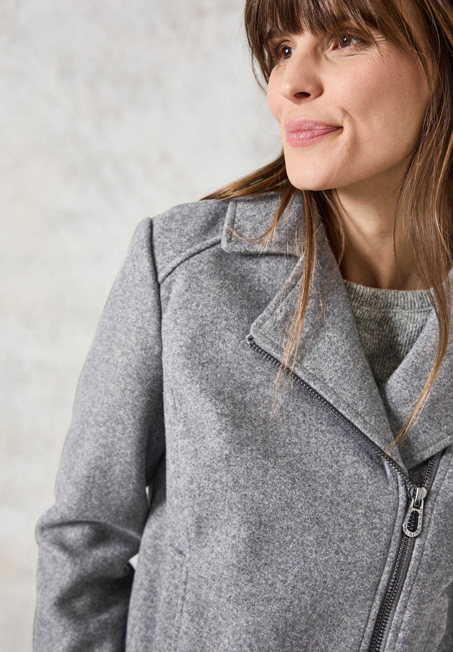CECIL Bikerjacke in Woll-Optik Damen Schwarz