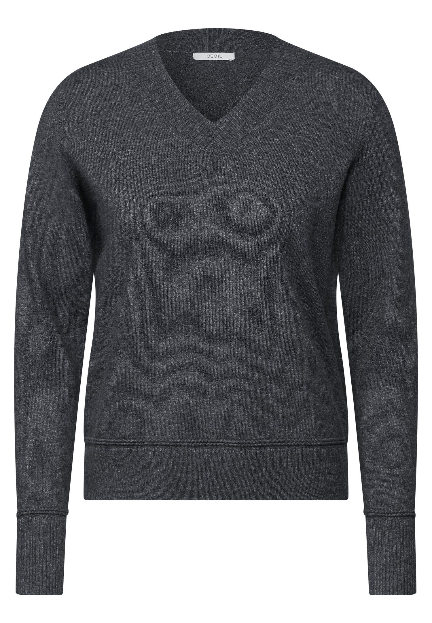 CECIL Feinstrickpullover Damen charcoal grey melange