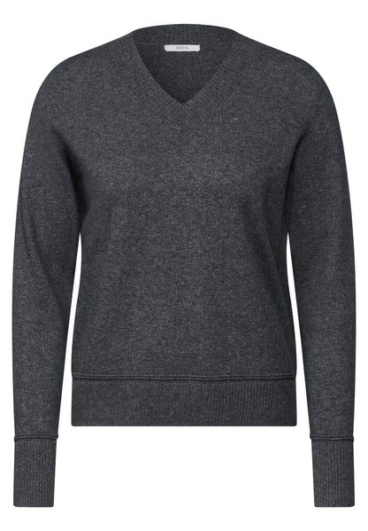 CECIL Feinstrickpullover Damen charcoal grey melange