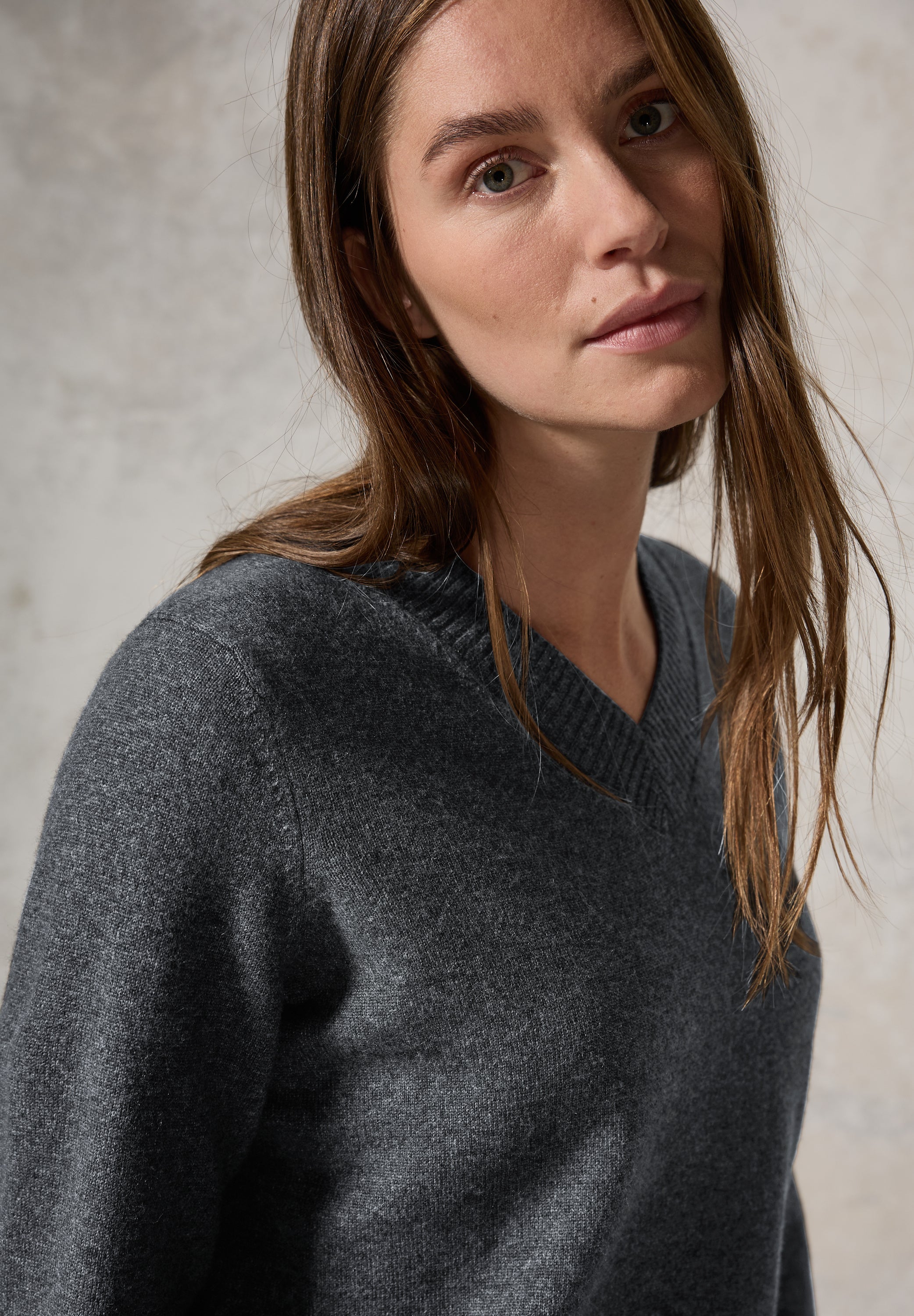 CECIL Feinstrickpullover Damen charcoal grey melange