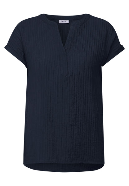 CECIL Bluse Damen Streifenstruktur Viskosemix
