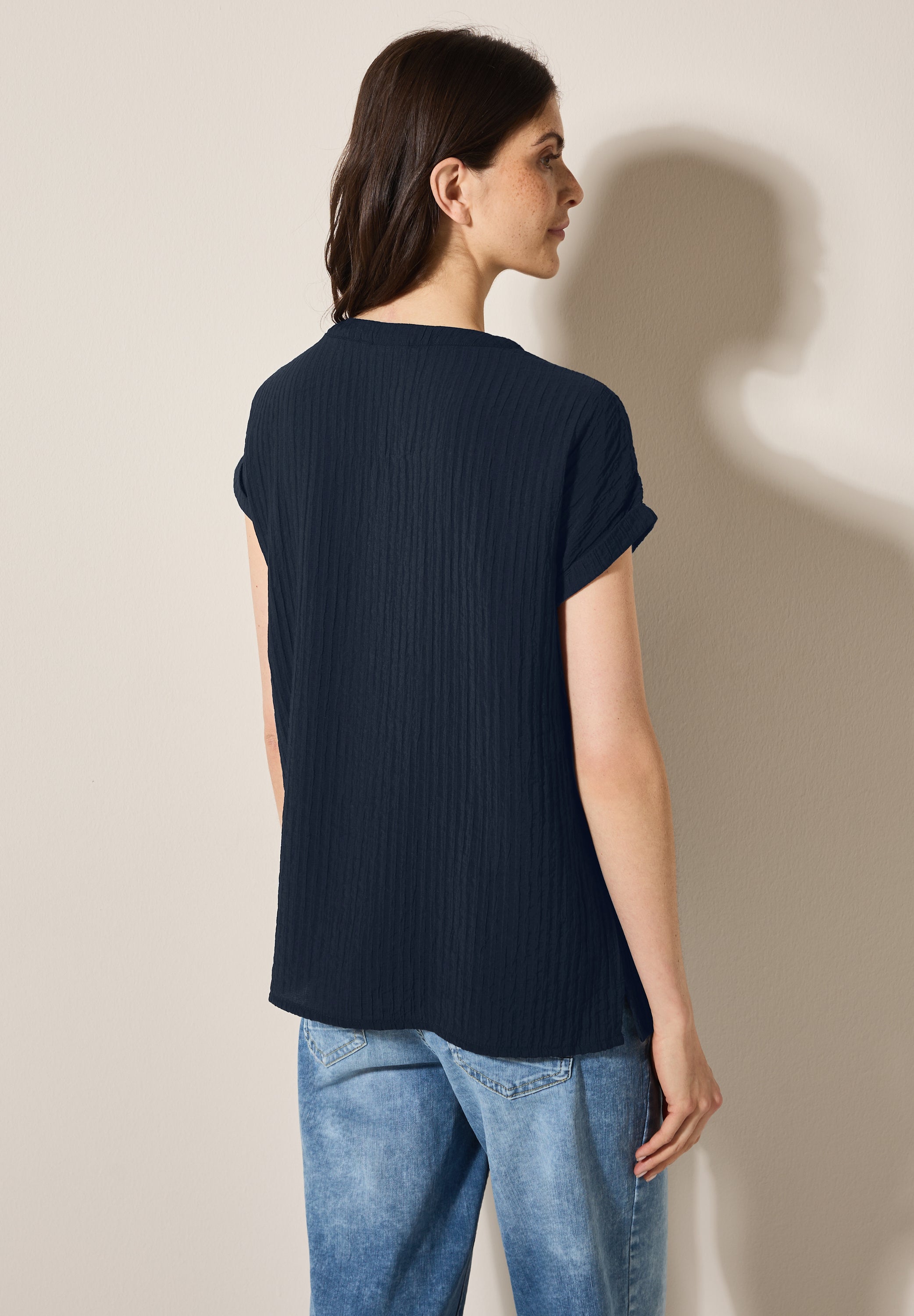 CECIL Bluse Damen Streifenstruktur Viskosemix
