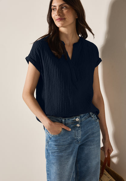 CECIL Bluse Damen Streifenstruktur Viskosemix