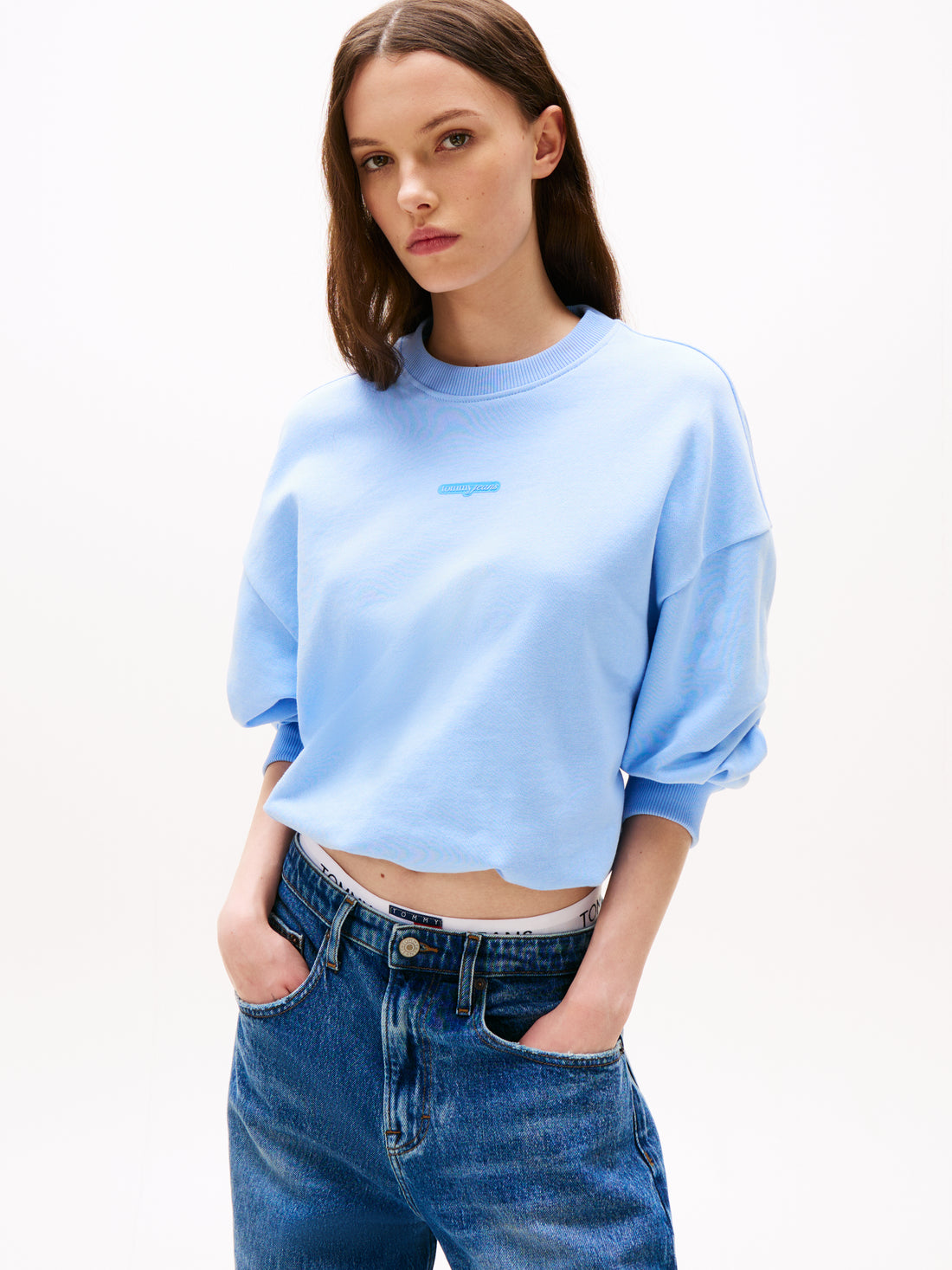 Theur Basic T-Shirt Damen light powdery blue