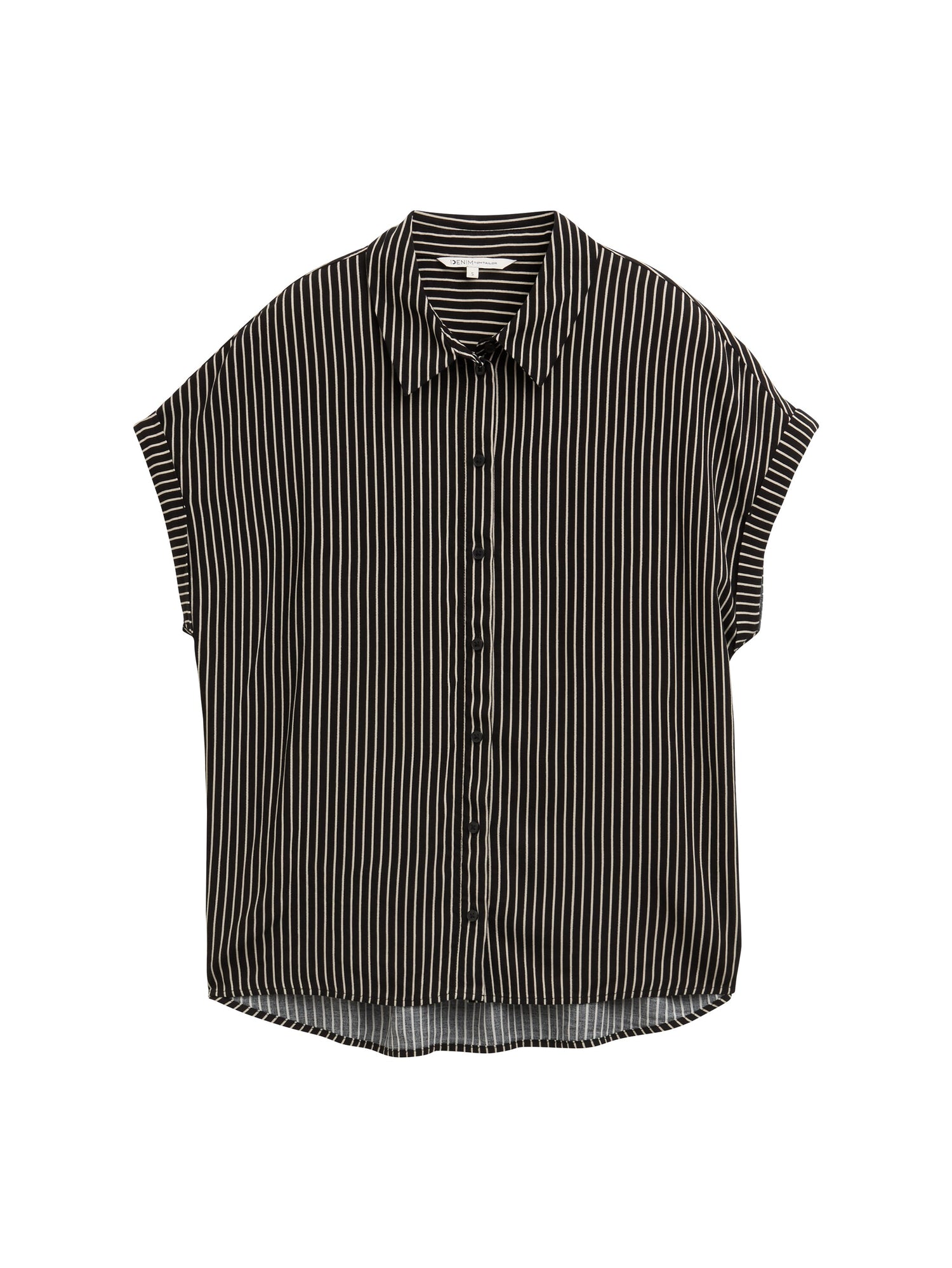 Tom Tailor Denim Bluse Viskose Erwachsene Kurze Seitenschlitze