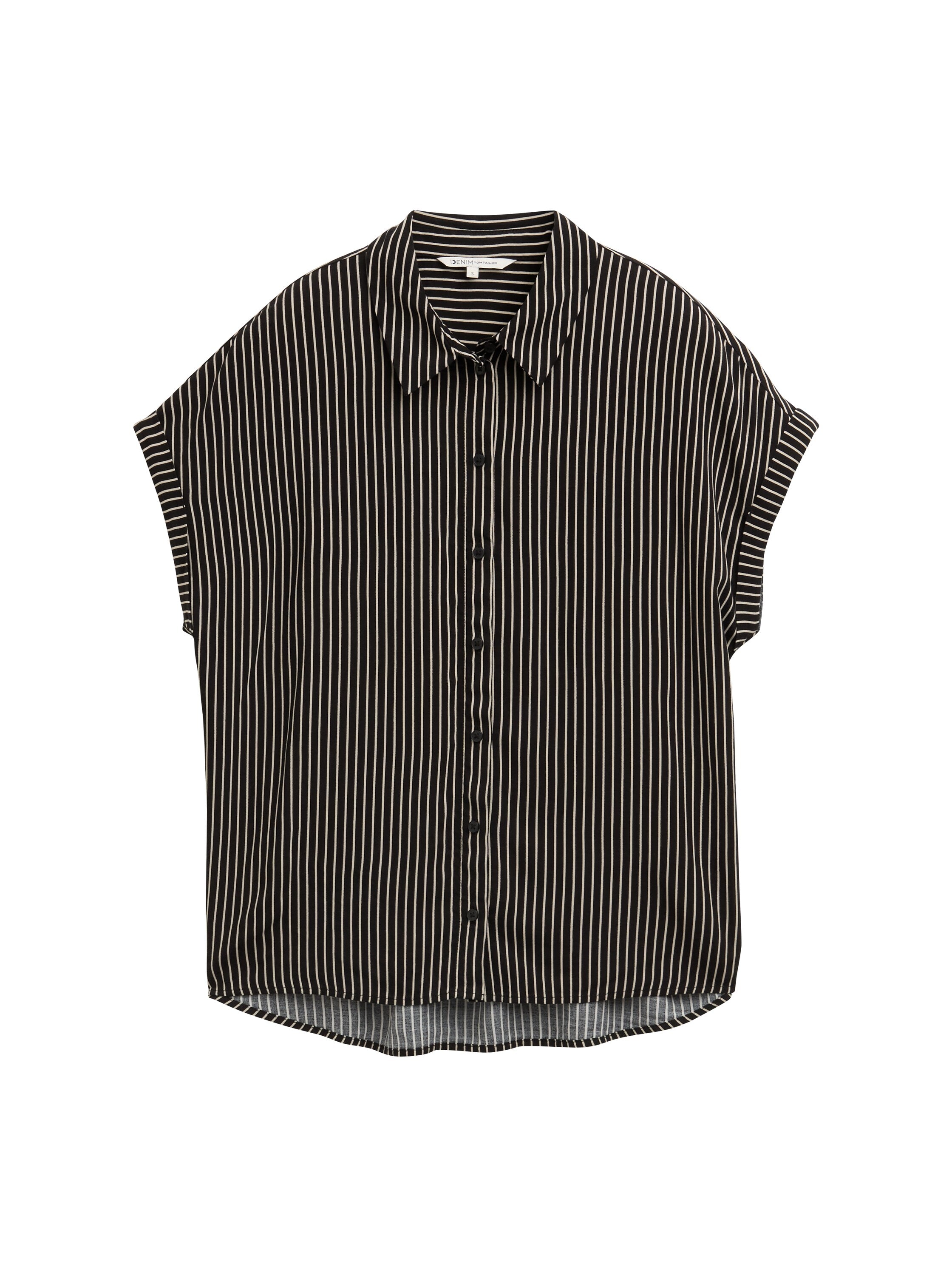 Tom Tailor Denim Bluse Viskose Erwachsene Kurze Seitenschlitze