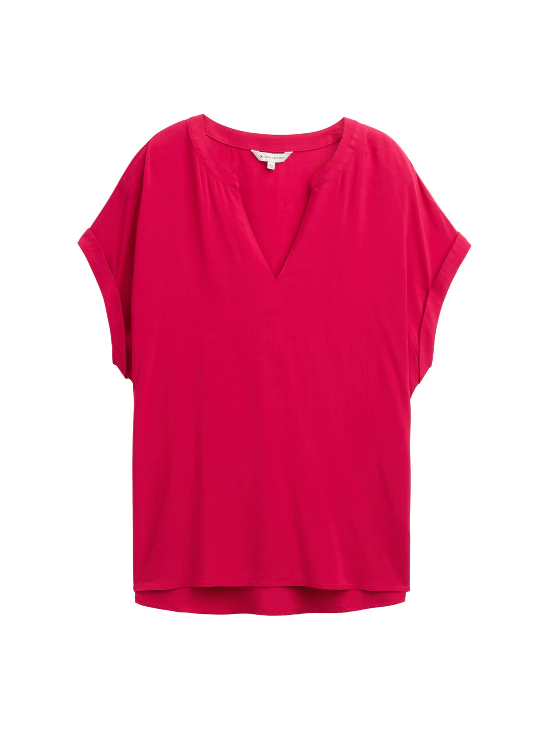 Tom Tailor Damen Loose Fit Bluse Viskose Kurzarm