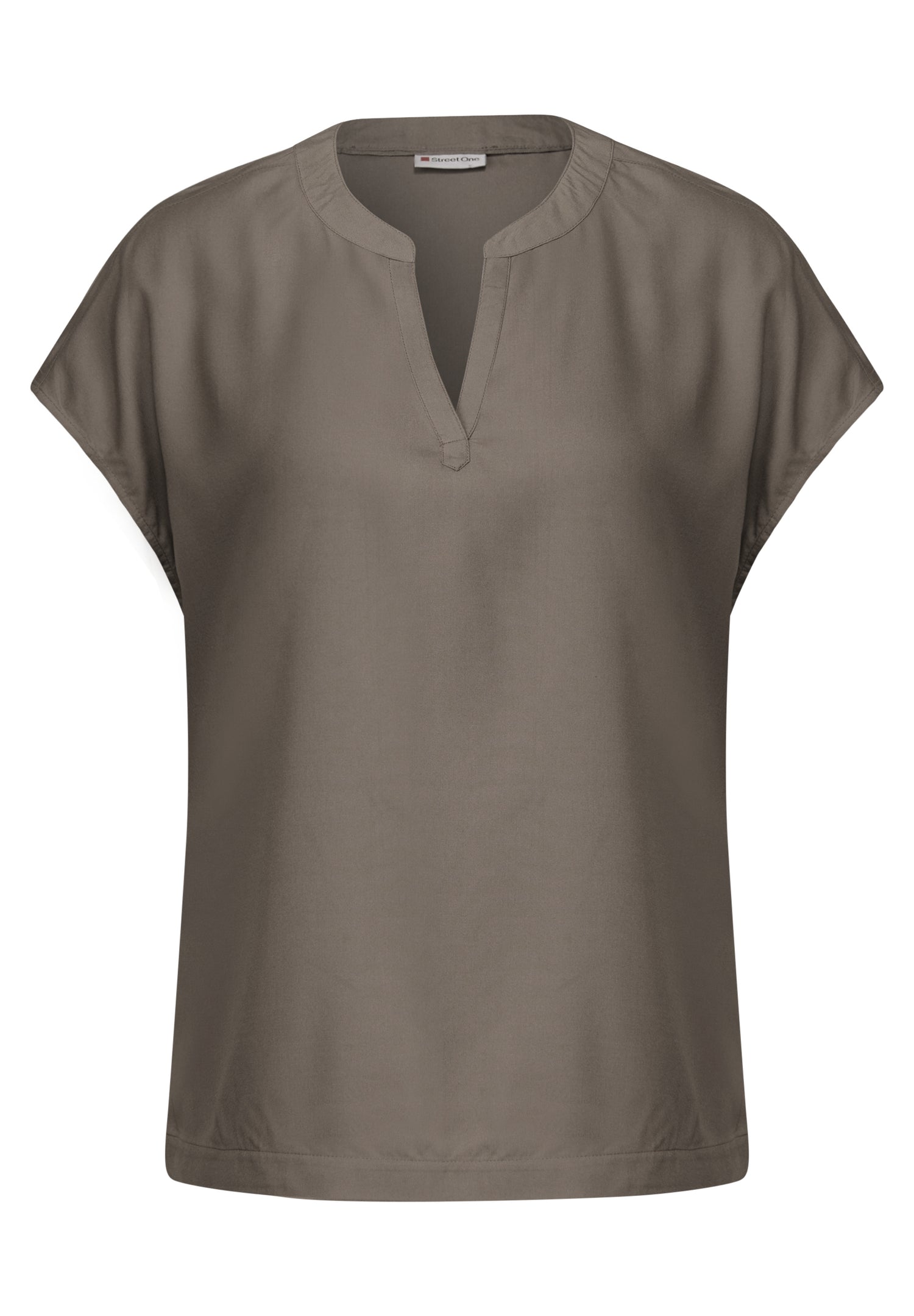 Street One Damen Basic Bluse Lockerer Schnitt Feminine Details Viskosematerial