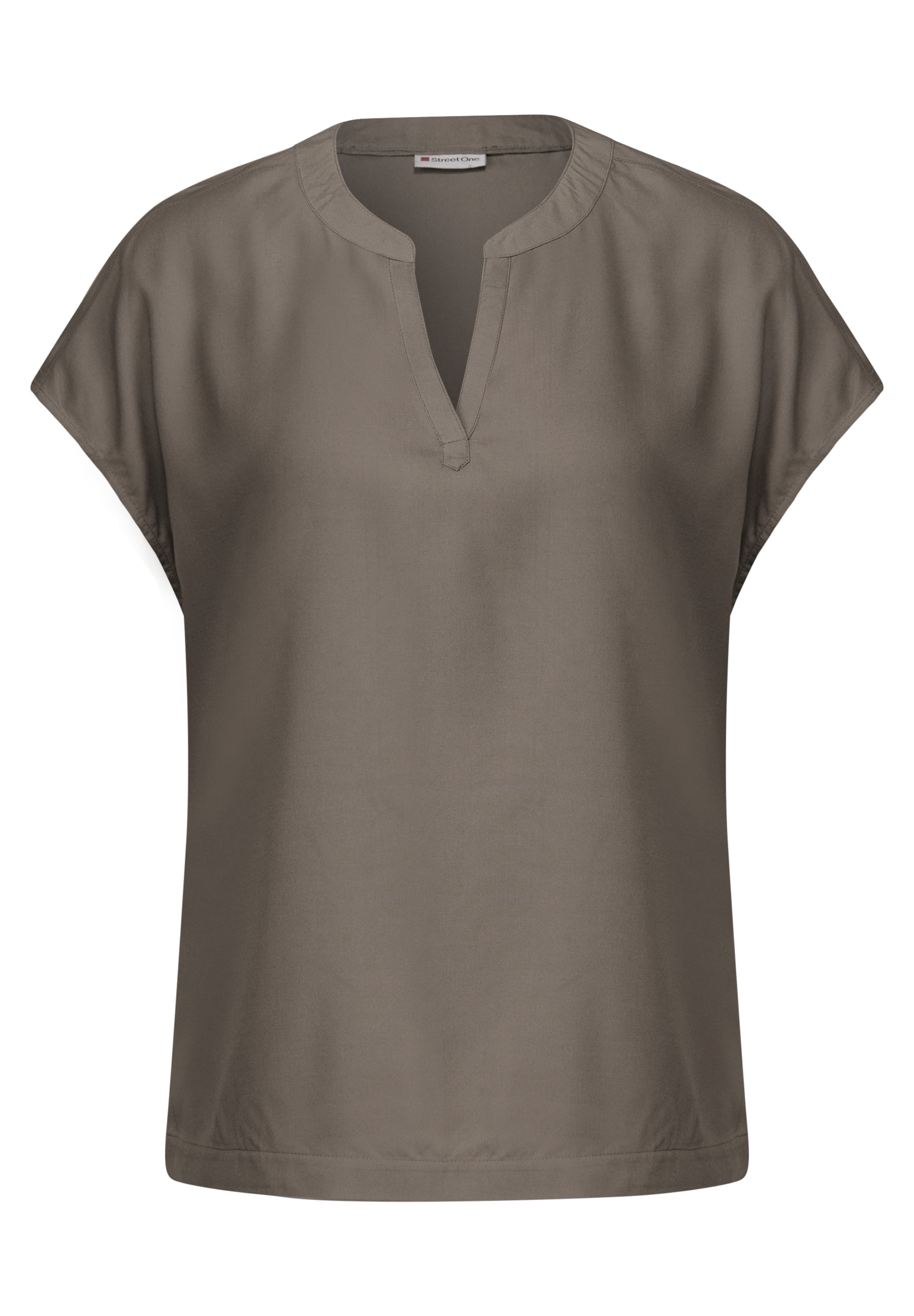 Street One Damen Basic Bluse Lockerer Schnitt Feminine Details Viskosematerial