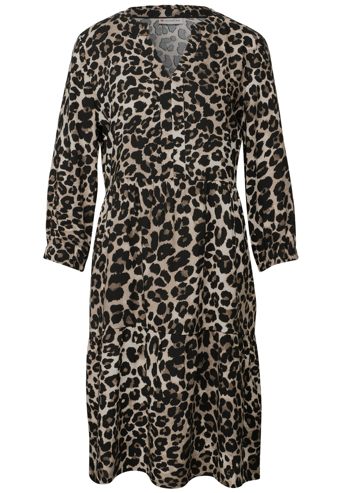 Street One Tunika-Kleid Damen Leo-Muster Luftige Viskose-Qualität