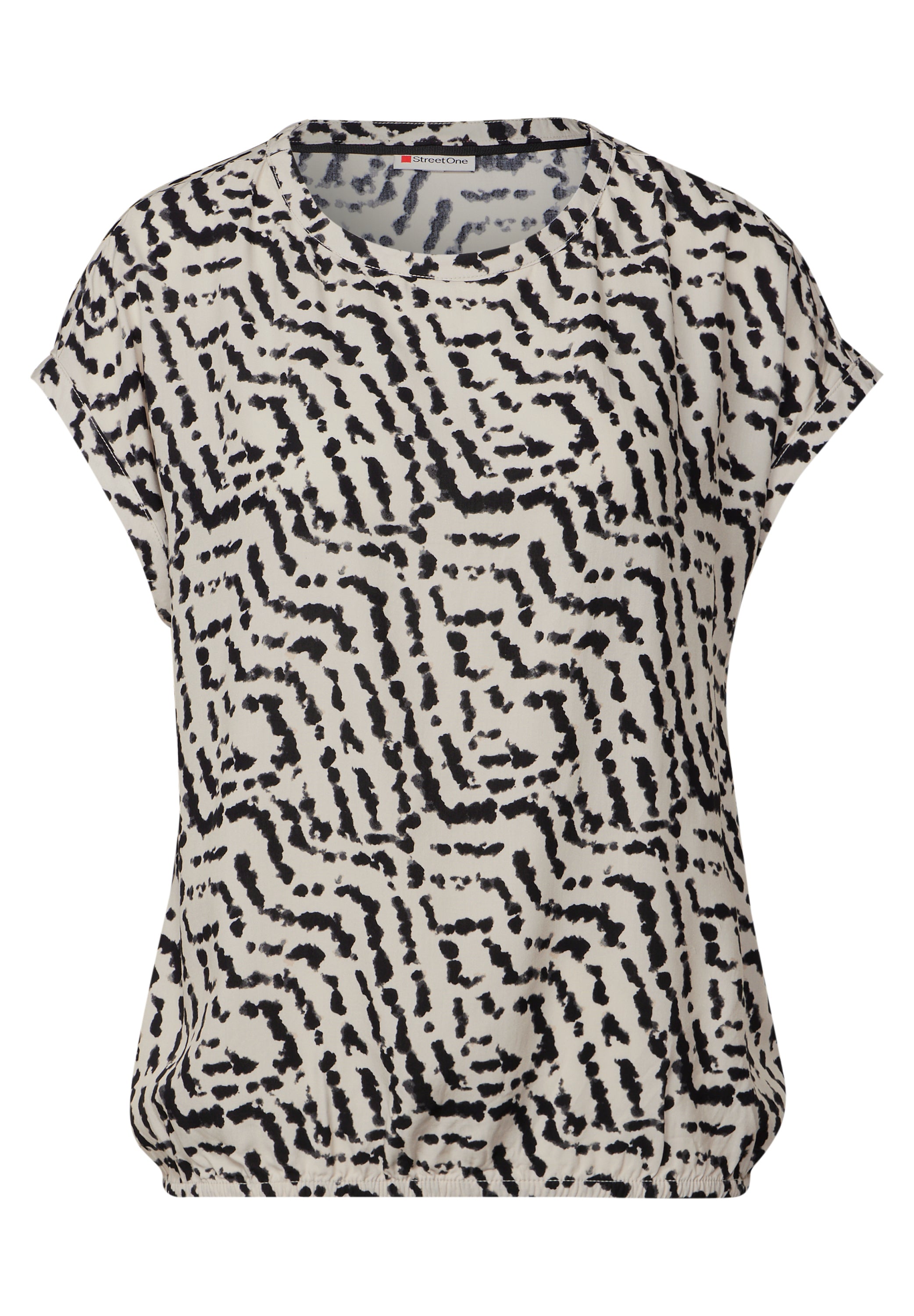 Street One Damenbluse mit grafischem Muster und femininer Silhouette