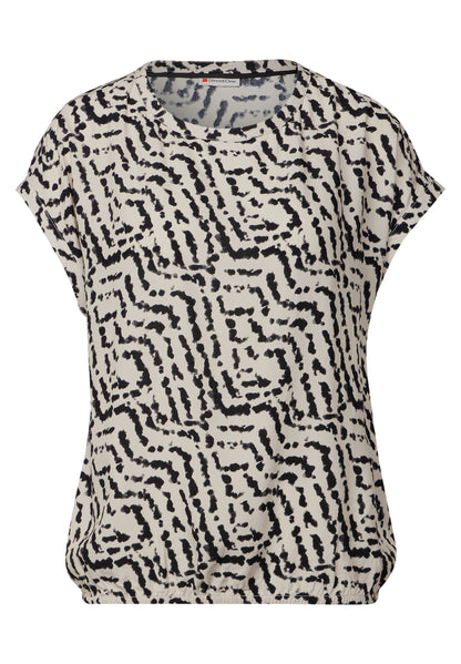 Street One Damenbluse mit grafischem Muster und femininer Silhouette