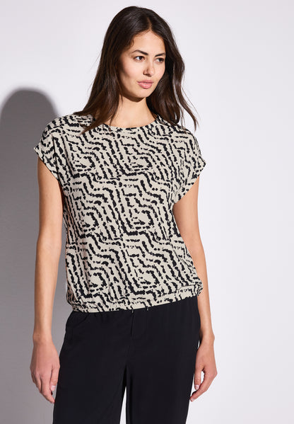 Street One Damenbluse mit grafischem Muster und femininer Silhouette