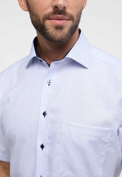 Hemd Herren Kurzarm Kent-Kragen bügelfrei Baumwolle