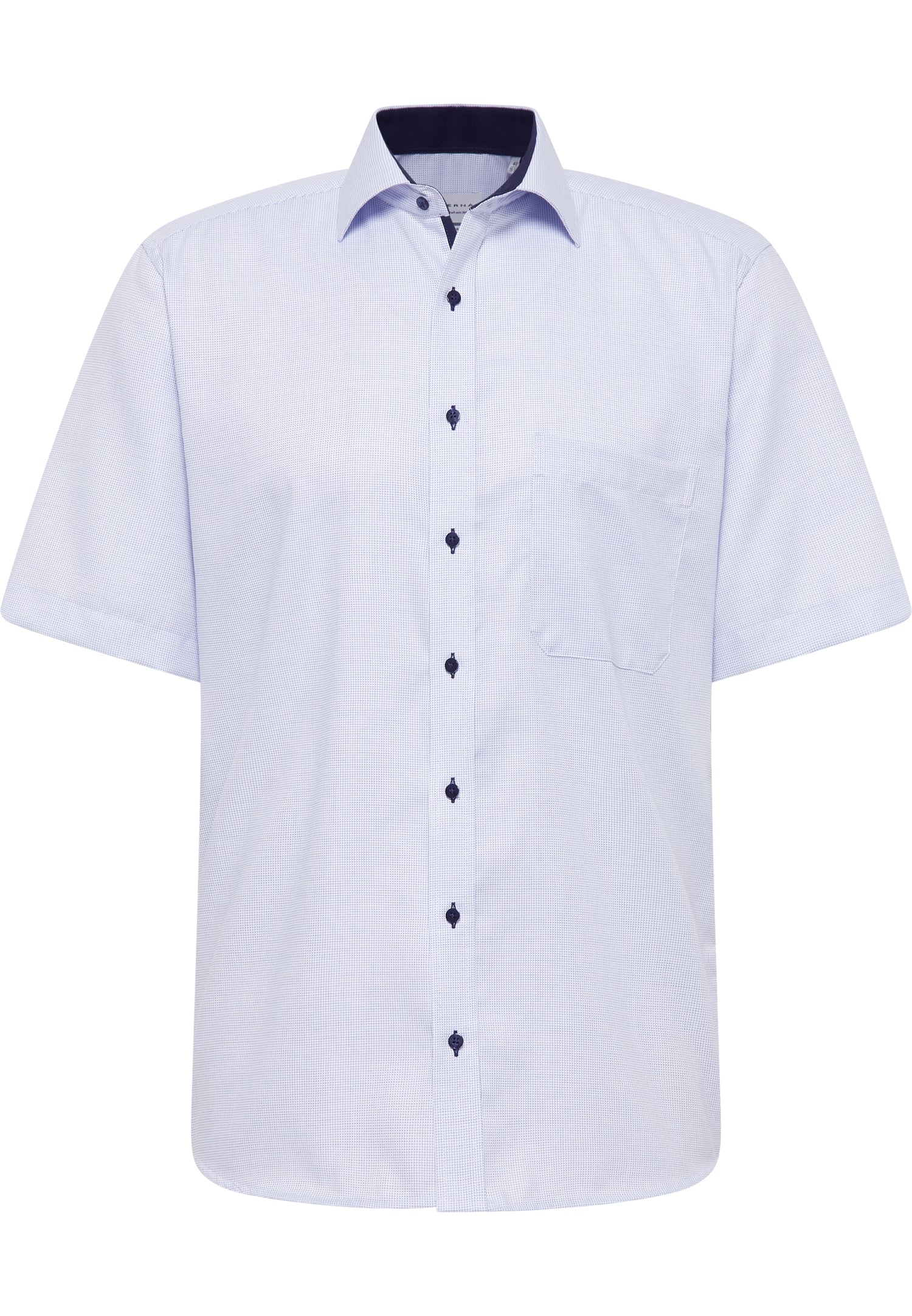 Hemd Herren Kurzarm Kent-Kragen bügelfrei Baumwolle