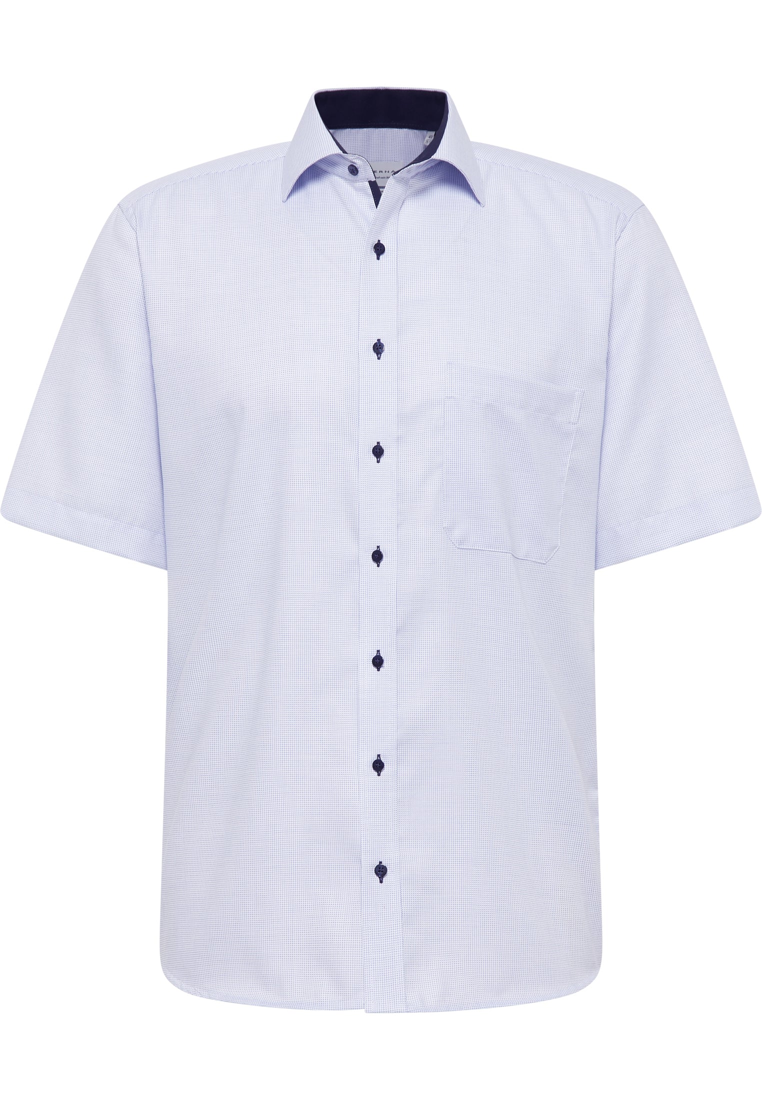 Hemd Herren Kurzarm Kent-Kragen bügelfrei Baumwolle