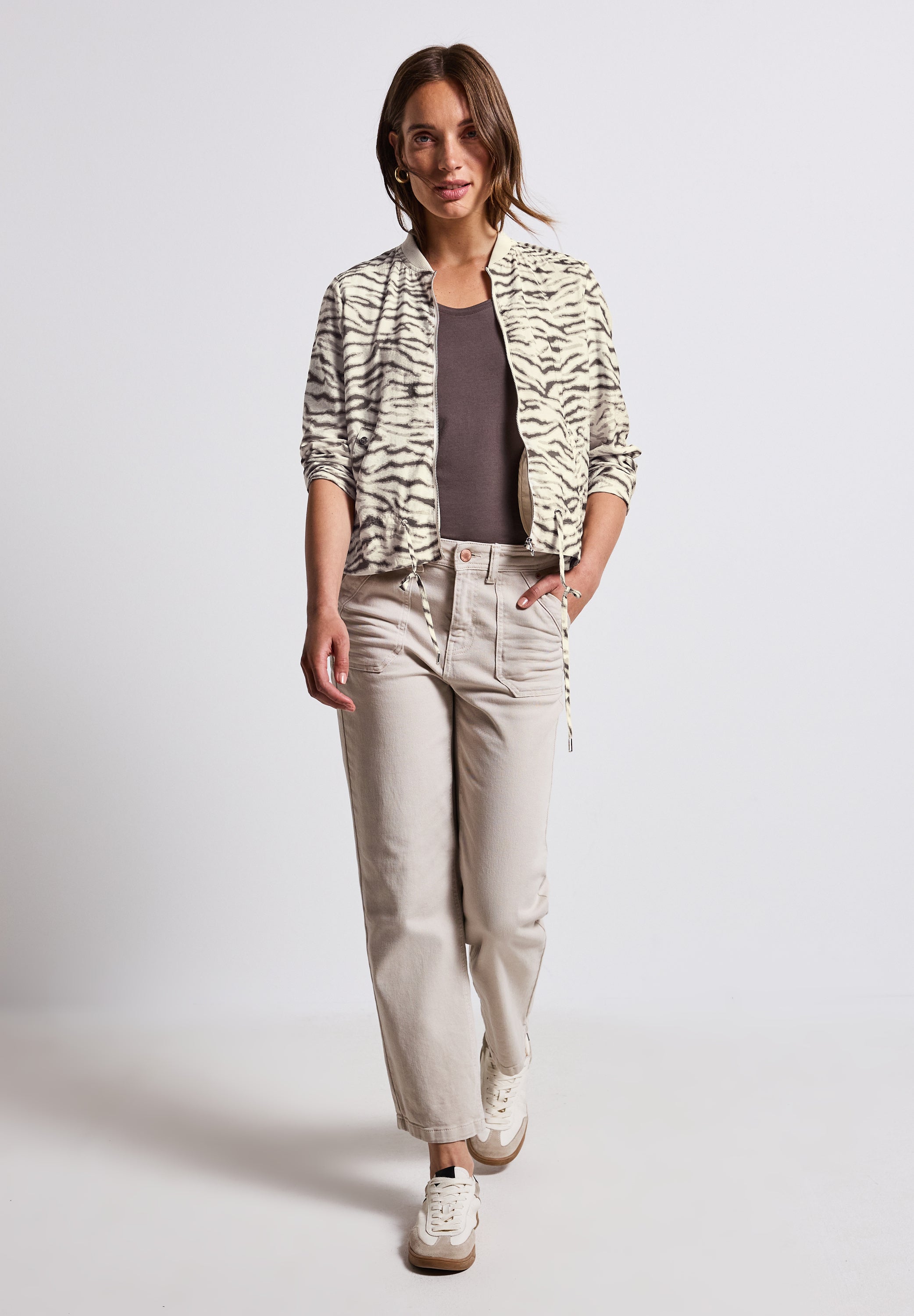 Street One Blouson Damen Leichte Jacke Gemustert