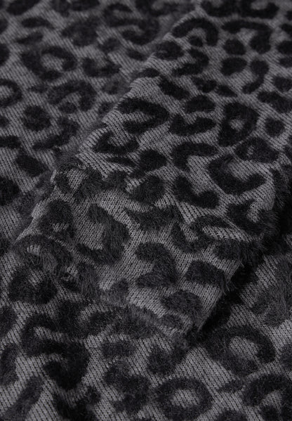 Street One Langarmshirt Damen Leo-Muster V-Ausschnitt Bündchen