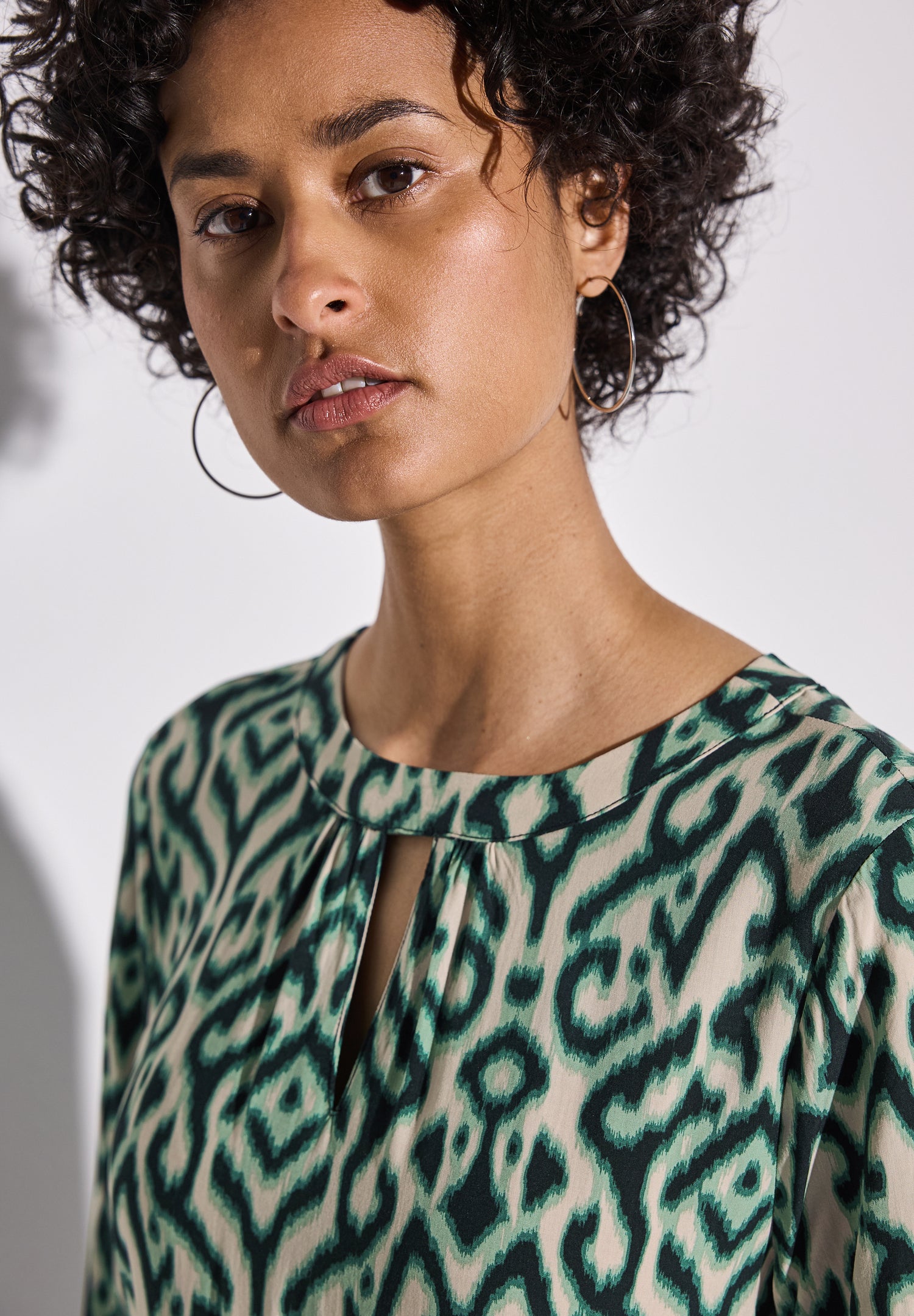 Street One Midi-Kleid Damen Elegantes grafisches Muster