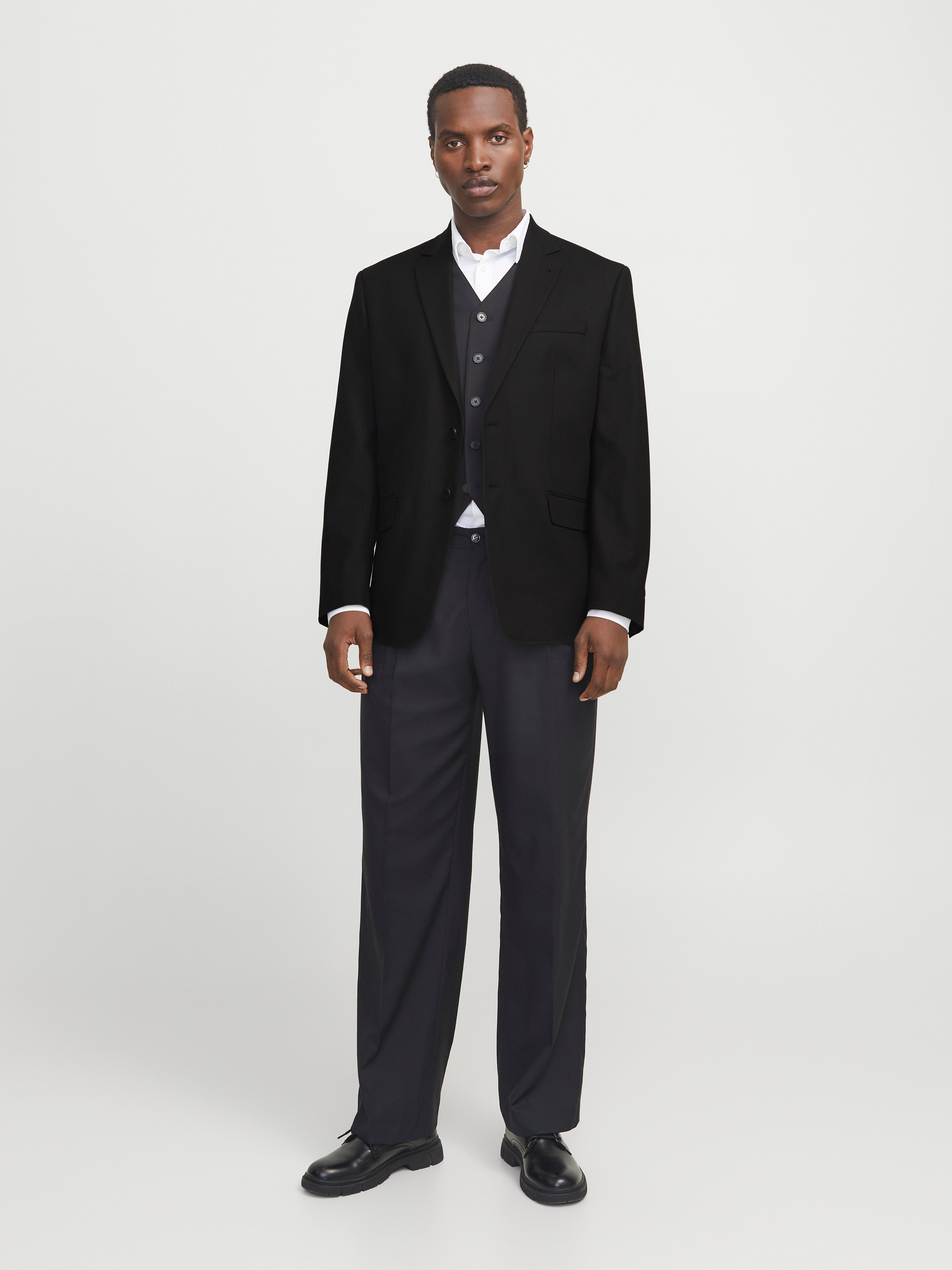 Einreihiger Blazer Herren Fallendes Revers Knopfleiste