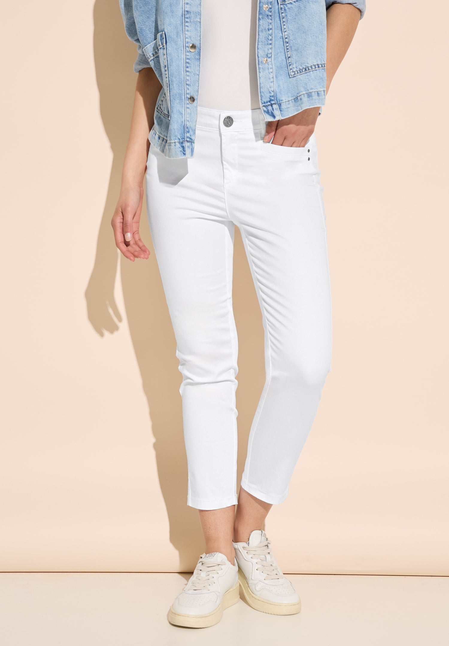 Street One Damen 7/8 Satin Hose Yulius Casual Fit Slim Legs
