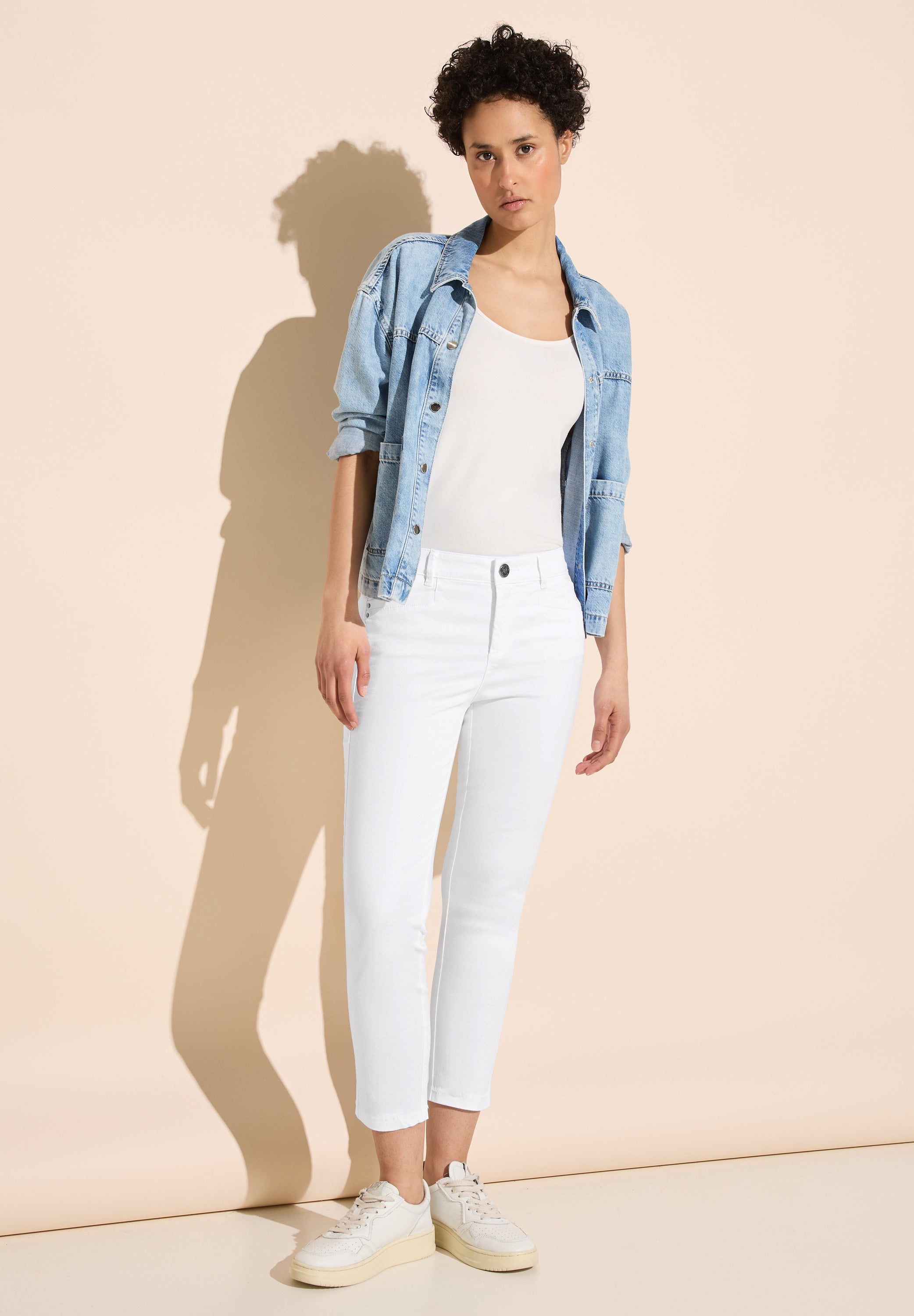Street One Damen 7/8 Satin Hose Yulius Casual Fit Slim Legs