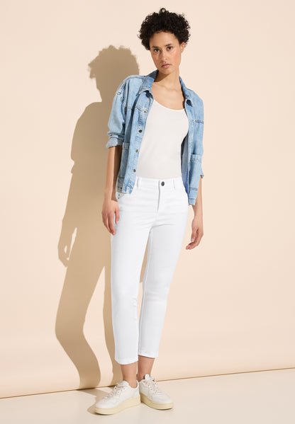 Street One Damen 7/8 Satin Hose Yulius Casual Fit Slim Legs